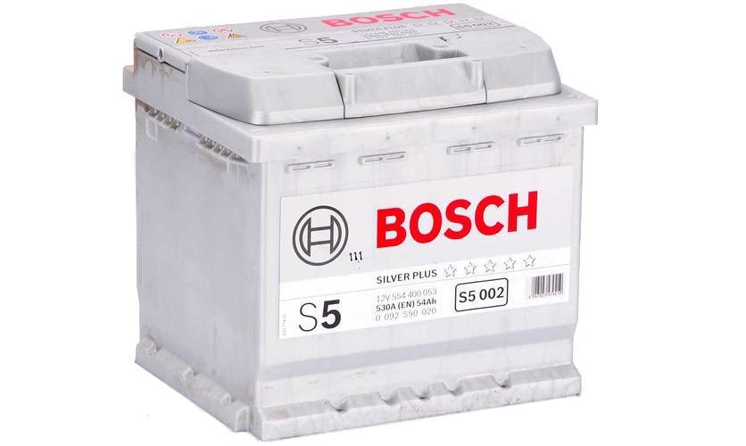 Аккумулятор BOSCH S5 SILVER PLUS 12V 54AH 530A ETN 0(R+) B13 207x175x190mm 12.65kg