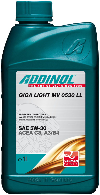 Моторное масло ADDINOL Giga Light MV 0530 LL 1л 