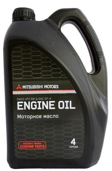 Моторное масло MITSUBISHI Motor Oil API SM 0W-20 4л 