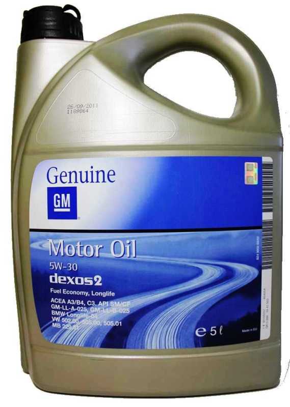 Моторное масло OPEL Dexos 2 5W-30 5л 