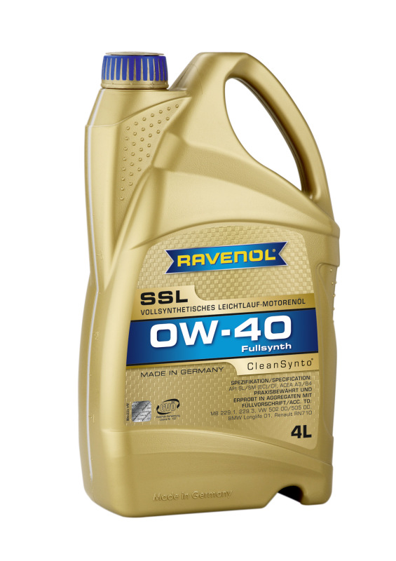 Моторное масло Ravenol Super Synthetik Oel SSL 0W-40 4л 